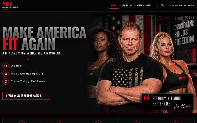 Making America Fit Again website