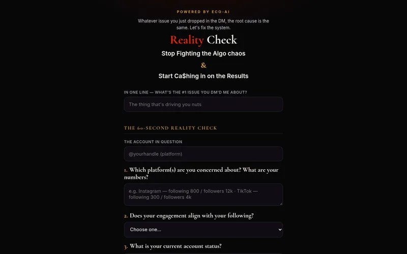 ECO-Ai · The Reality Check website
